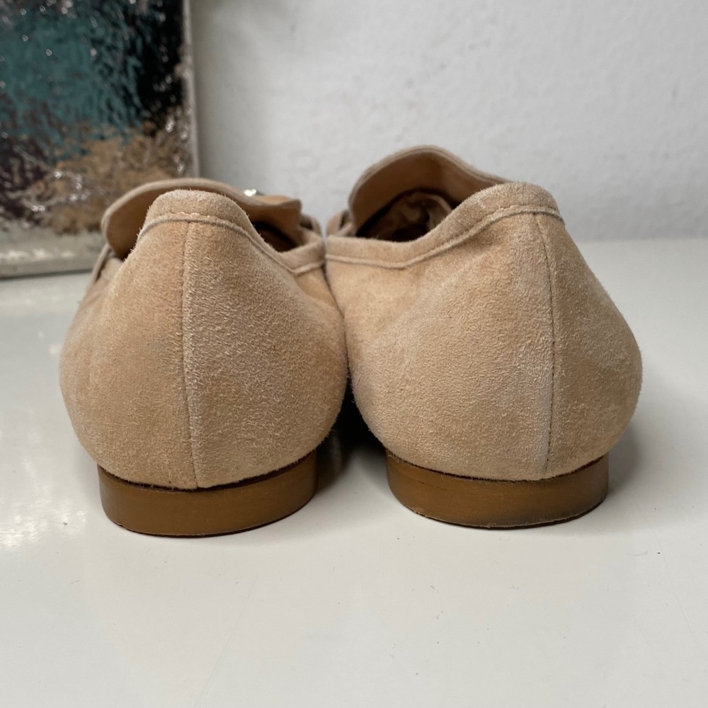 Michele Lopriore La Difforenza Tan Suede Loafers Pointed Toe Flats 40 EU/10 US - Picture 6 of 10